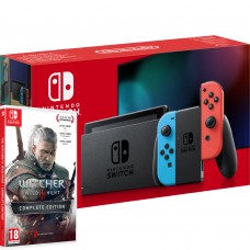 Игровая консоль Nintendo Switch Red & Blue Bundle (игра Witcher 3 Complete Edition), 221871, Консоли