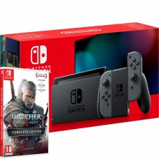 Игровая консоль Nintendo Switch Grey Bundle (игра Witcher 3 Complete Edition), 221911, Консоли