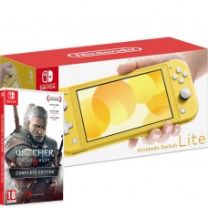 Игровая консоль Nintendo Switch Lite Yellow Bundle (игра Witcher 3 Complete Edition), 222244, Консоли