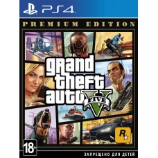 GTA V Grand Theft Auto V Premium Edition (PS4, русские субтитры), 26886, Приключения/экшен