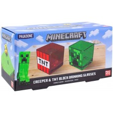 Набір склянок Minecraft Creeper та TNT Glass Tumblers (Paladone, 0,2 л), ,