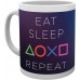 Чашка PlayStation Mug Eat Sleep Repeat (Abystyle, 320 ml), ,