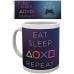 Чашка PlayStation Mug Eat Sleep Repeat (Abystyle, 320 ml), ,