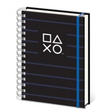 Блокнот Playstation Pinstripe Dark A5 Wiro Notebook (Pyramid), ,